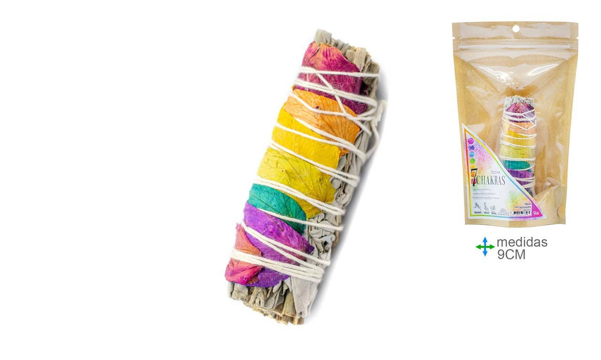 Torche Salvia 7 Chakras 9cm (3 unités)