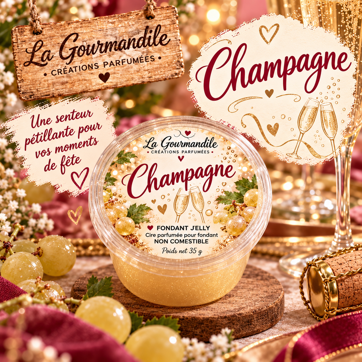 Fondant jelly Champagne