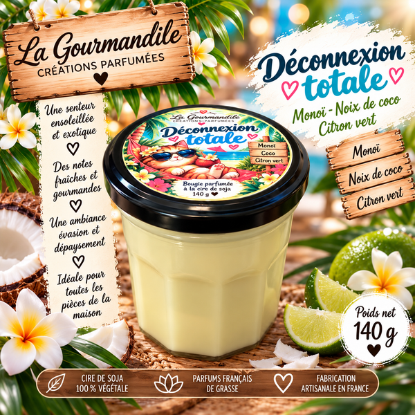 Bougie artisanale parfumée - Déconnexion totale