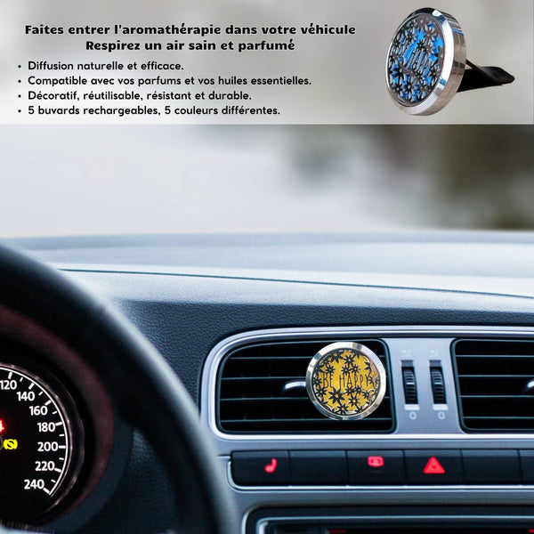 Diffuseur Voiture Clip'Arôme - Be Happy