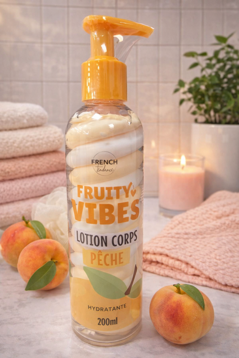 🍑 Lotion Corps Hydratante – Pêche – 200 ml