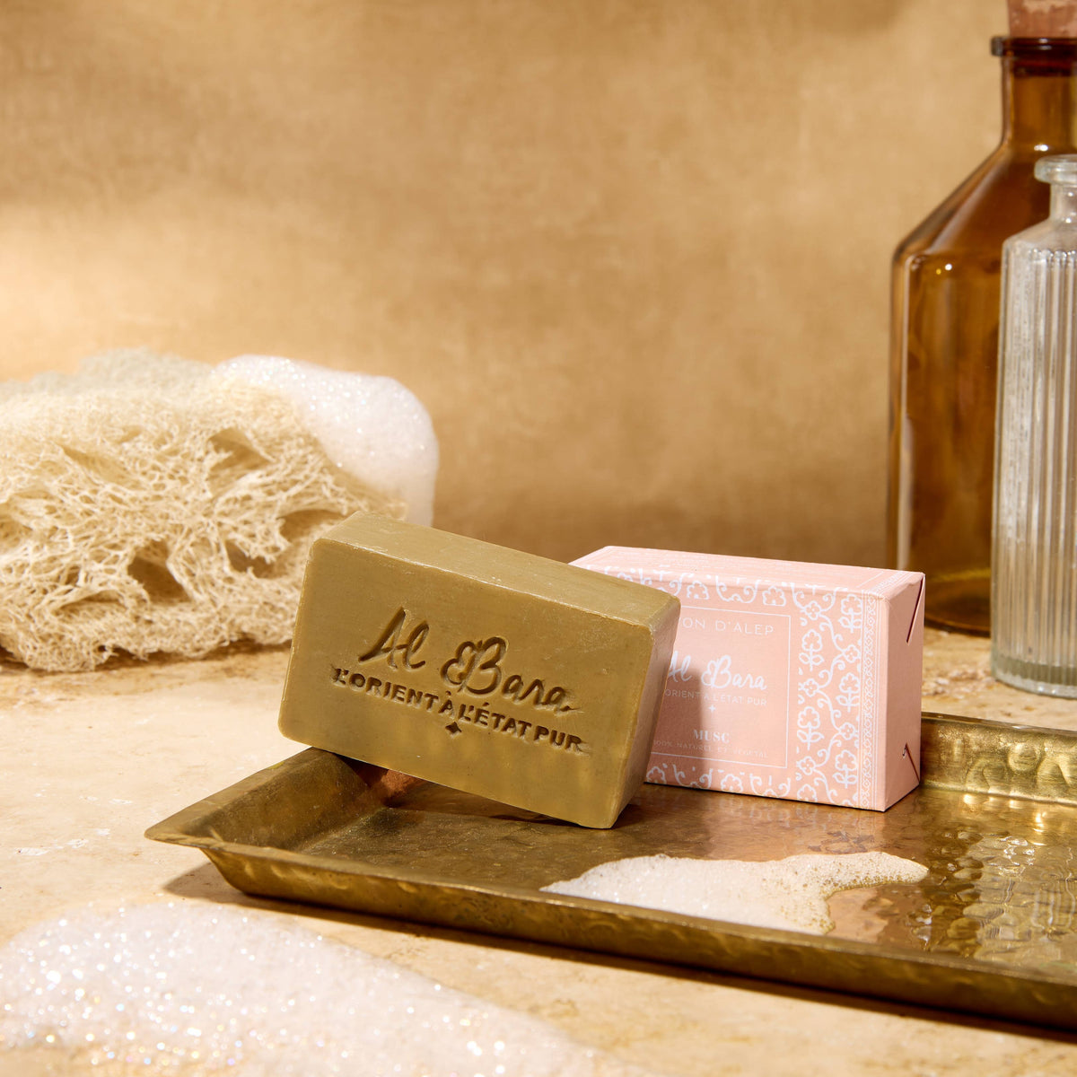 Savon d'Alep parfumé 100g musc
