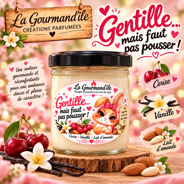 Bougie parfumée Gentille mais faut pas pousser!