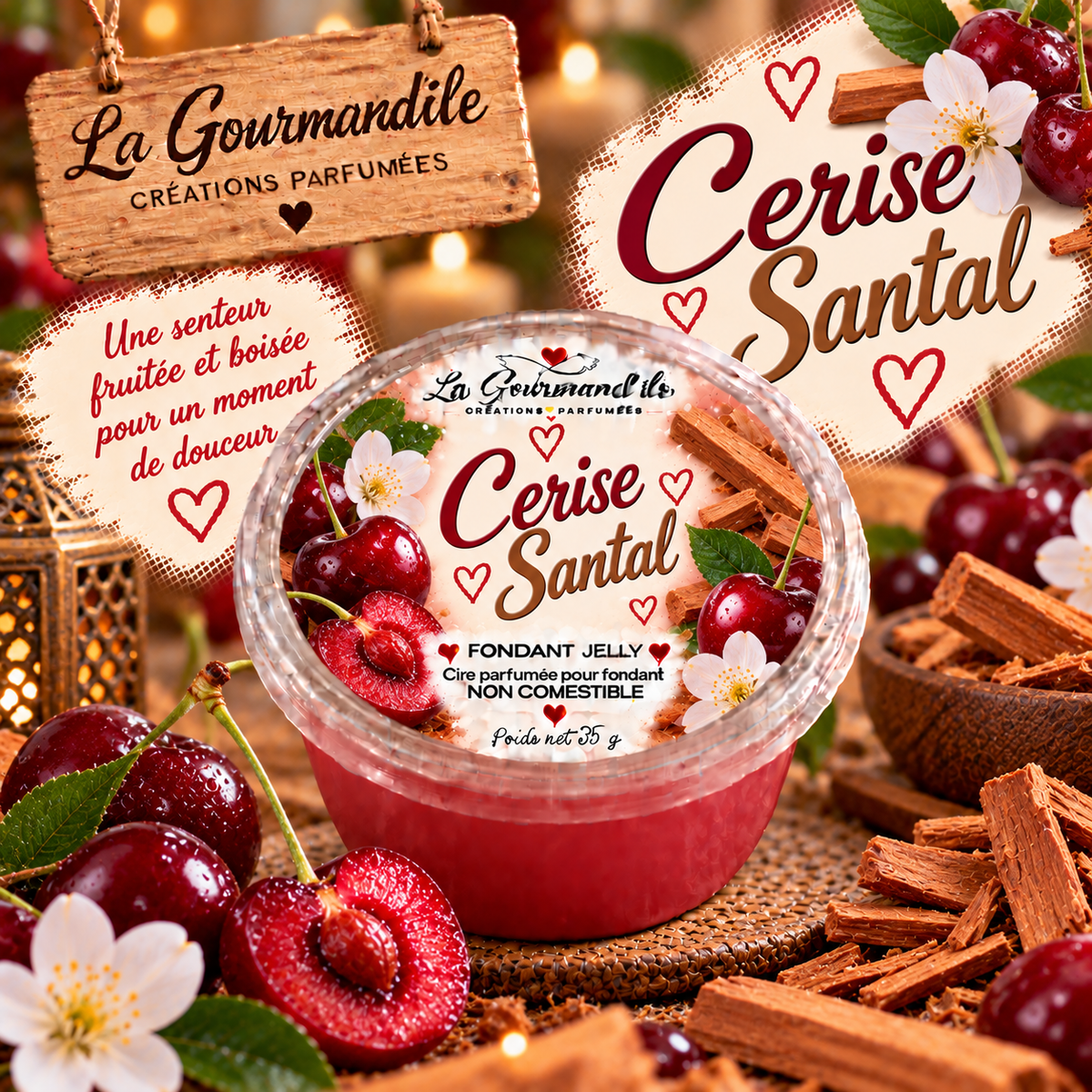 Fondant jelly Cerise santal