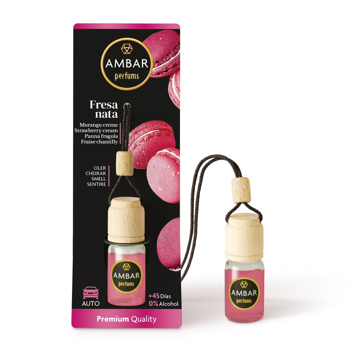DIFFUSEUR DE PARFUM AMBAR VOITURE FRAISE CHANTILLY