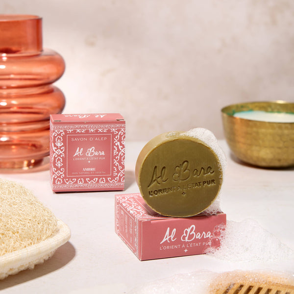 Savon d'Alep parfumé 50g ambre 