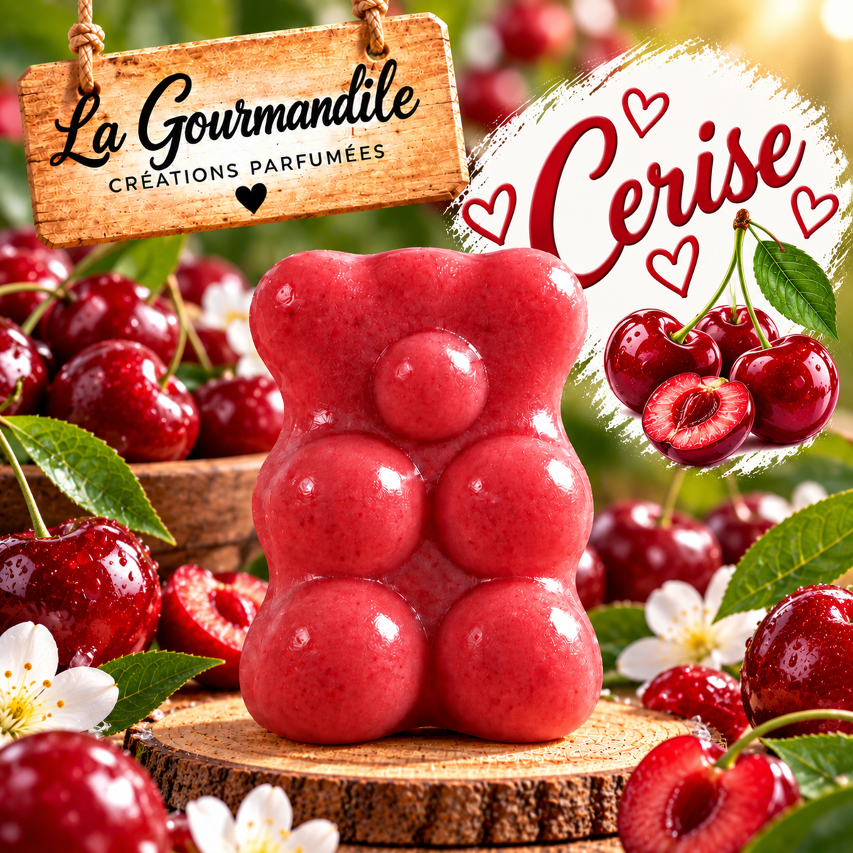 Fondant ourson Cerise