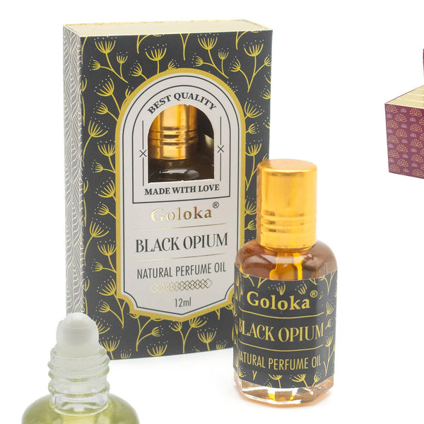 Huile Parfumée Nat. Goloka Opium Noir 12 ml (3 unités)