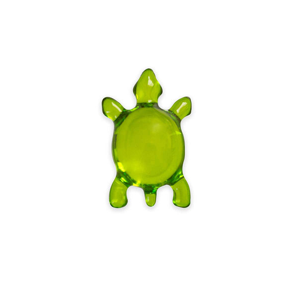 Perle de bain tortue au parfum de kiwi, vert clair transparent