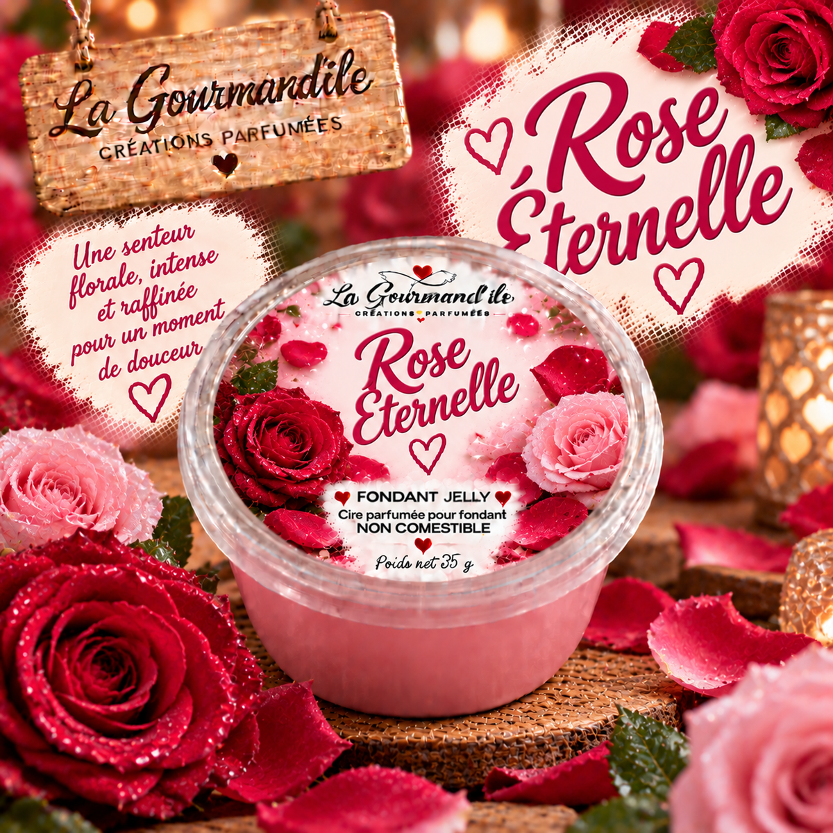 Fondant jelly Rose éternelle
