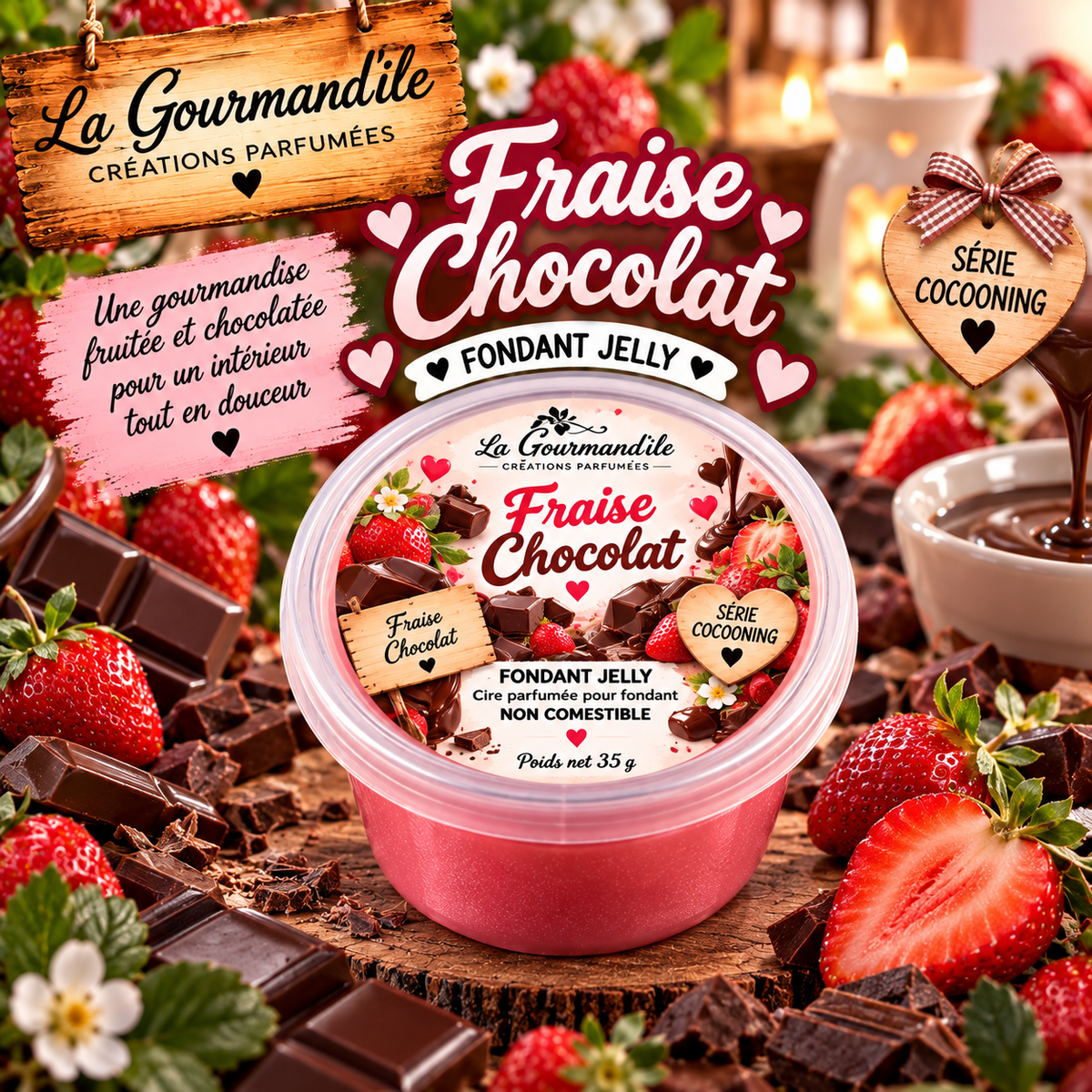 Fondant jelly Fraise chocolat