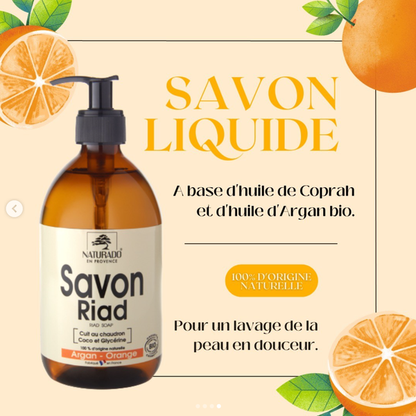 Savon Liquide Riad Orange Argan Bio Ecocert 500 ml
