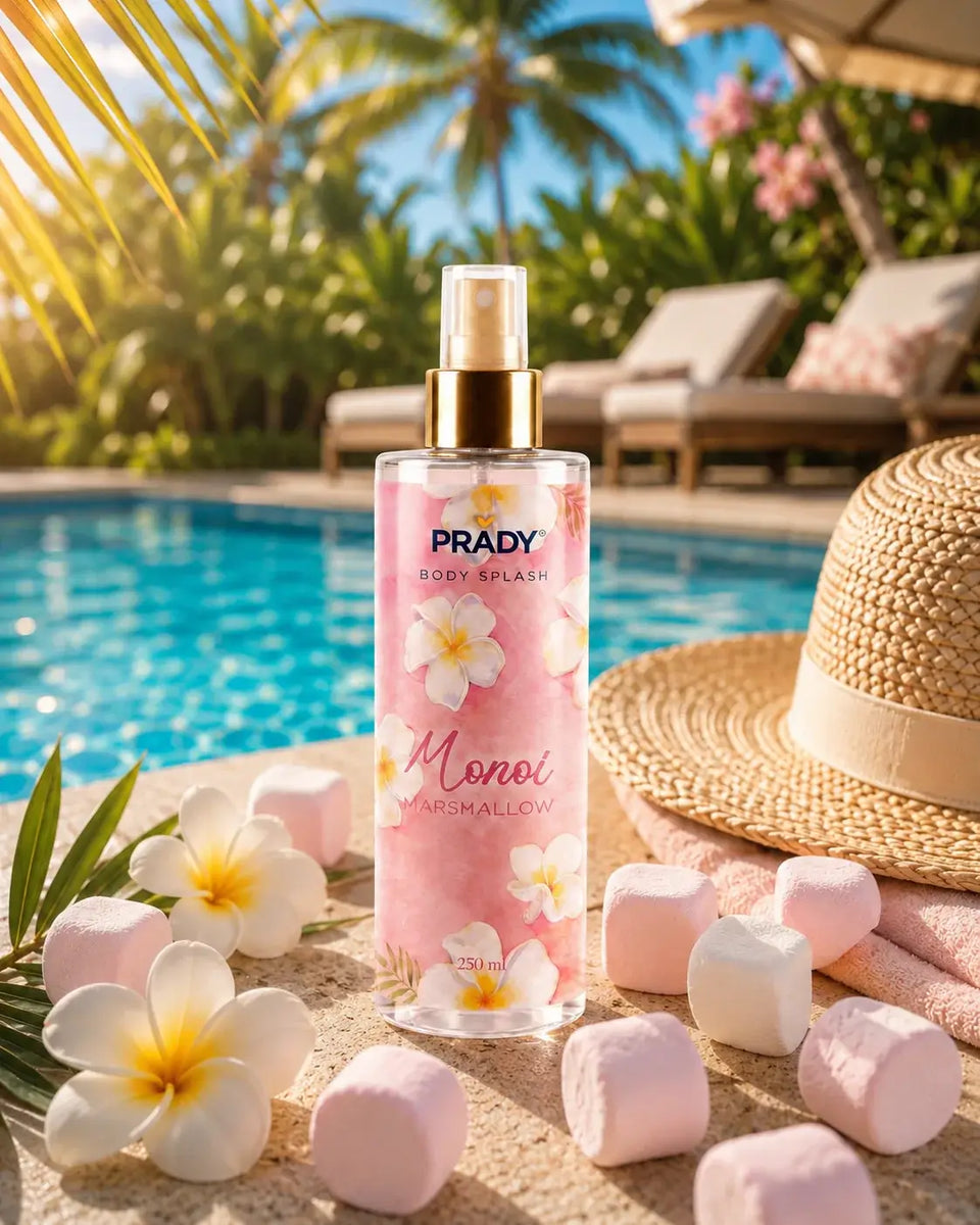 🍬🌺 Brume Corps & Cheveux Monoï Marshmallow Prady – 250 ml