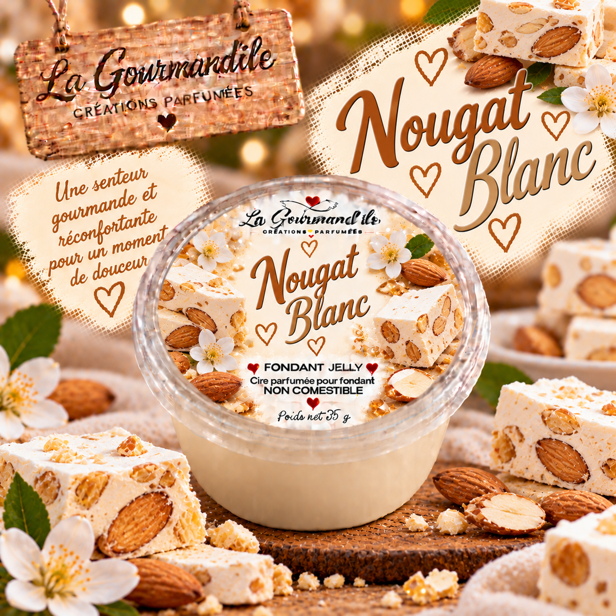Fondant jelly Nougat blanc