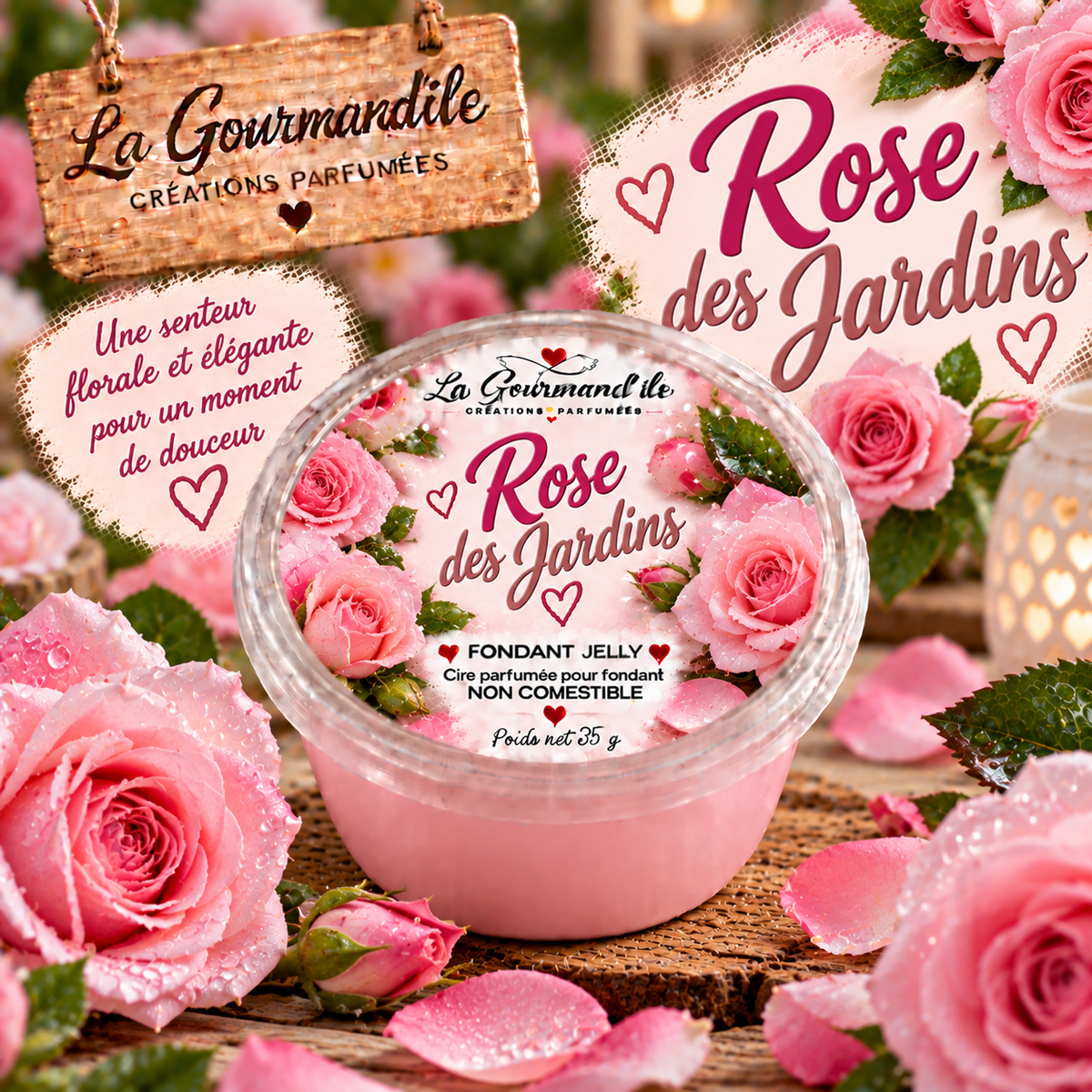 Fondant jelly Rose des jardins