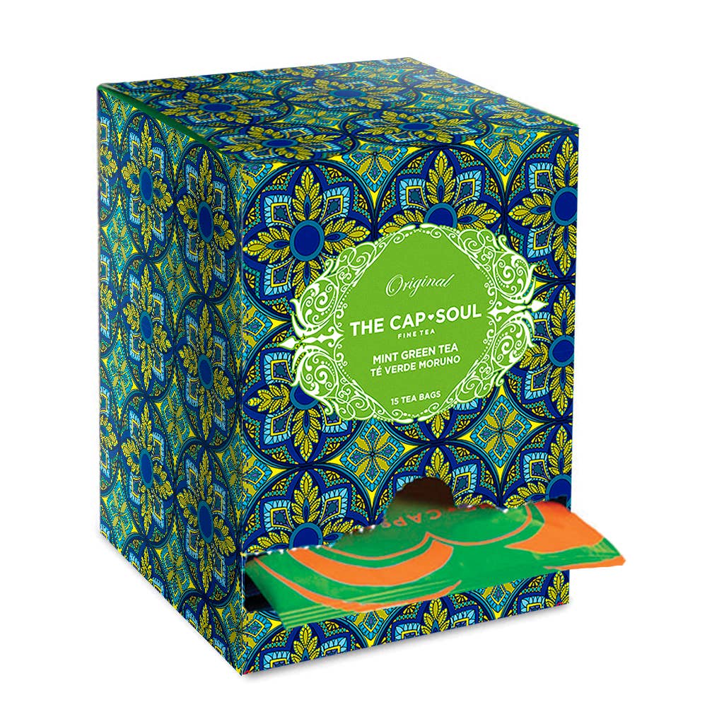 Pyramides Enveloppées Thé Vert à la Menthe - (15 sachets)