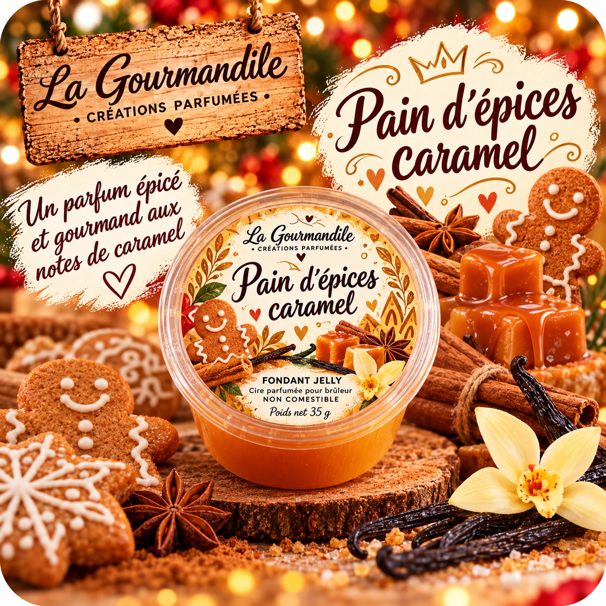 Fondant jelly Pain d épices caramel