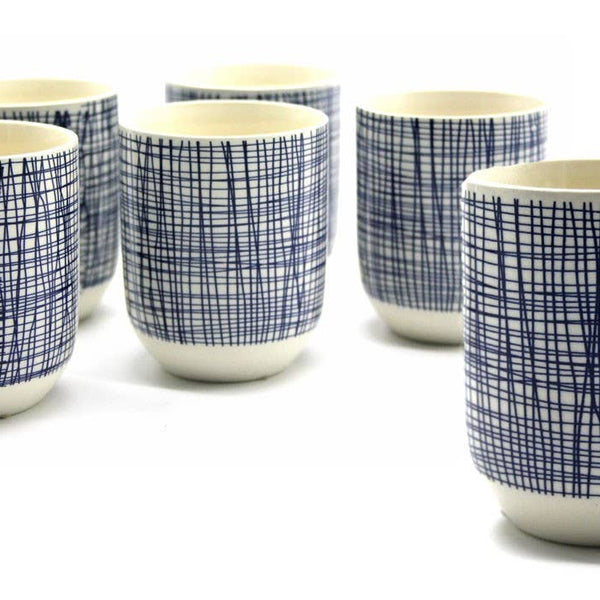 Tasses en céramique 8x6,5 cm (6 pièces)