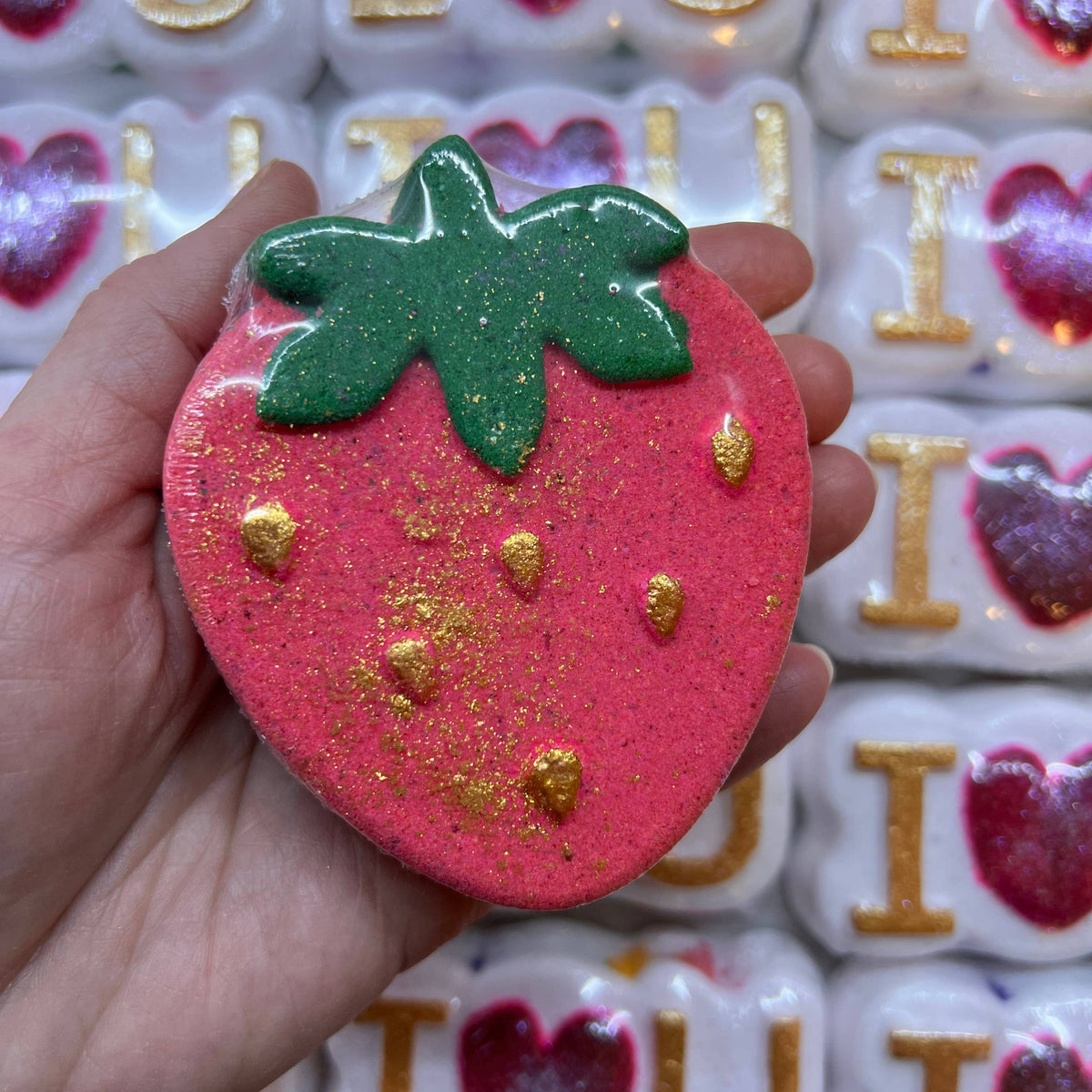 Bombe de bain fraise