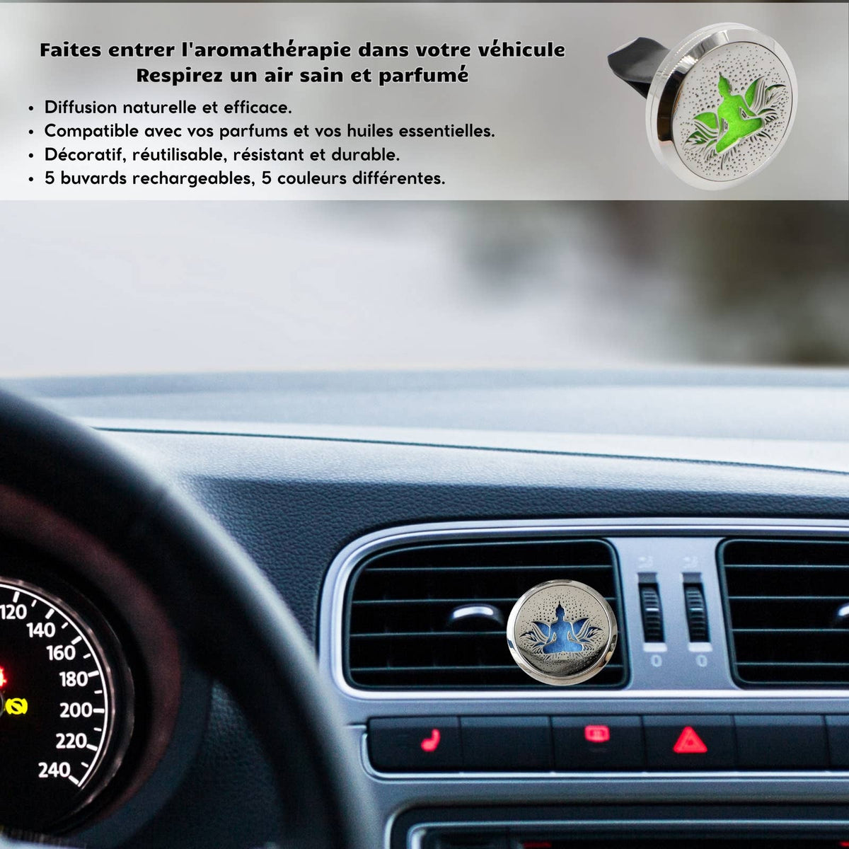 Diffuseur Voiture Clip'Arôme - Bodhi