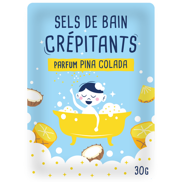 Sels de bain crépitants 30 gr - Senteur Pina Colada