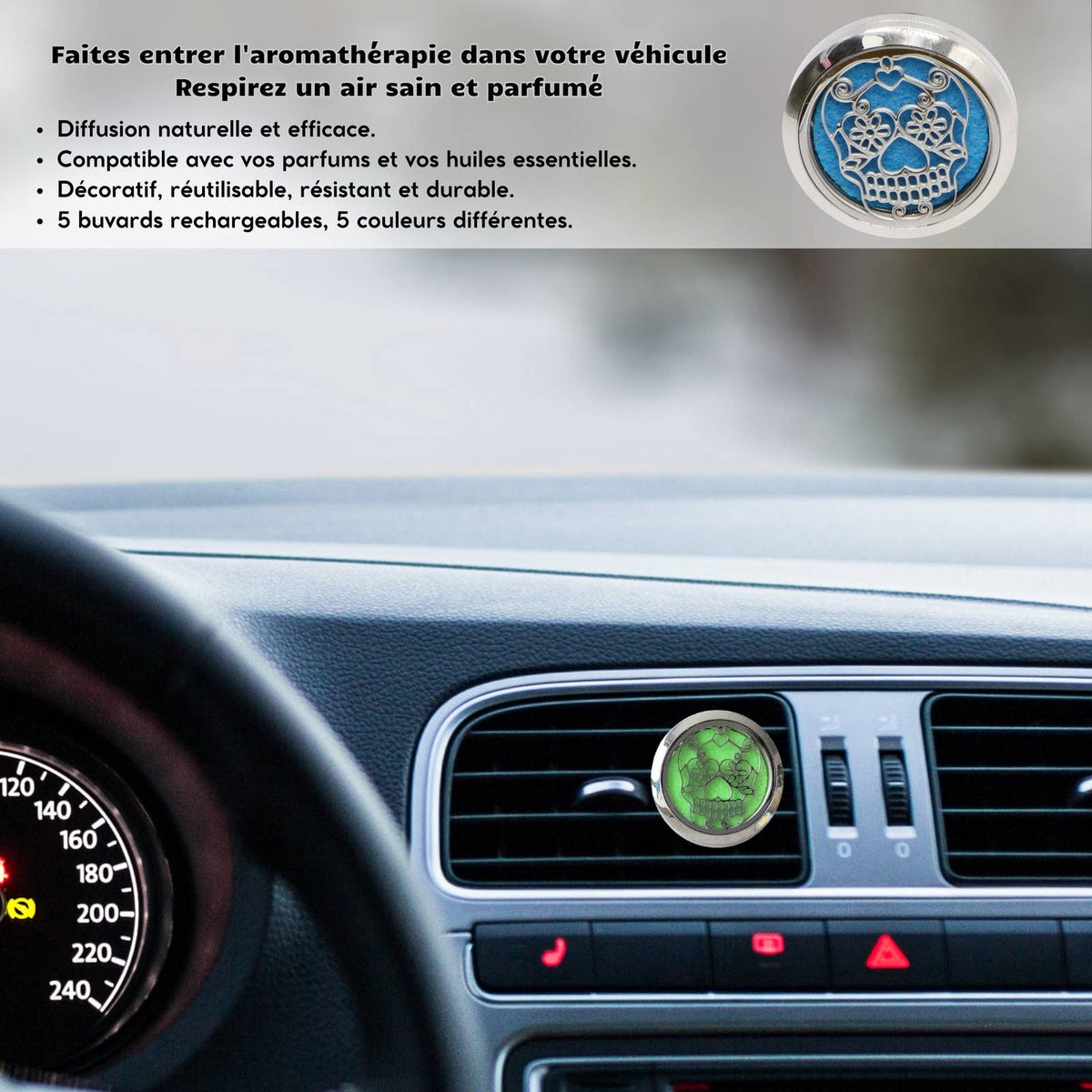 Diffuseur Voiture Clip'Arôme - Calavera