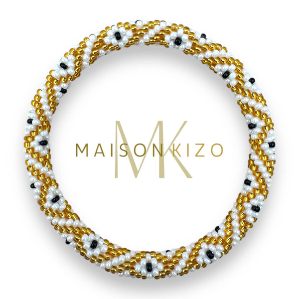 Bracelet népalais perles de verre D19