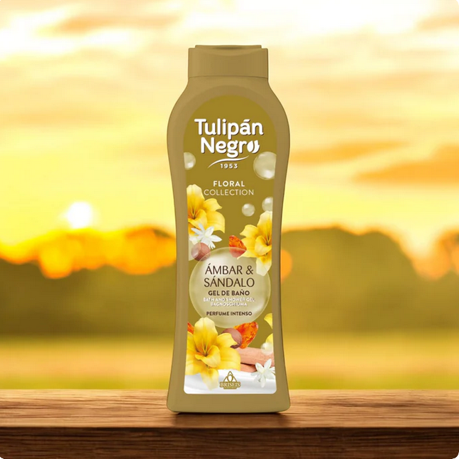 🔥🌲 Gel Douche Ambre & Bois de Santal – Tulipan Negro 650 m