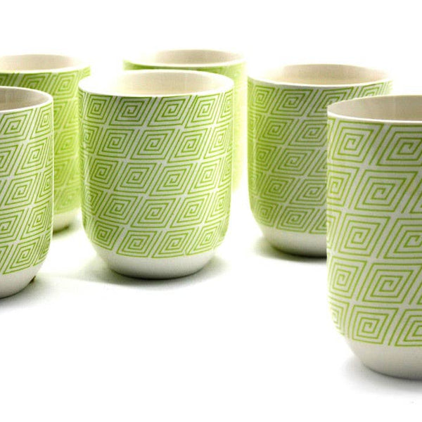 Tasses en céramique 8x6,5 cm (6 pièces) #04