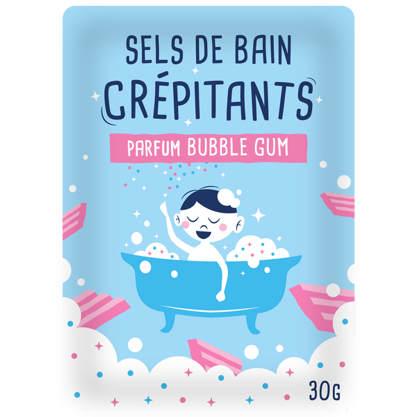 Sels de bain crépitants 30 gr - Senteur Bubble Gum