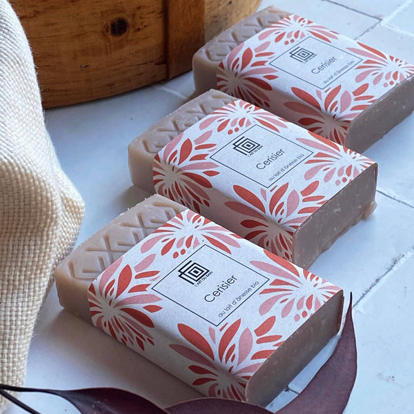Savon Fleur de Cerisier au lait d'ânesse bio 80g