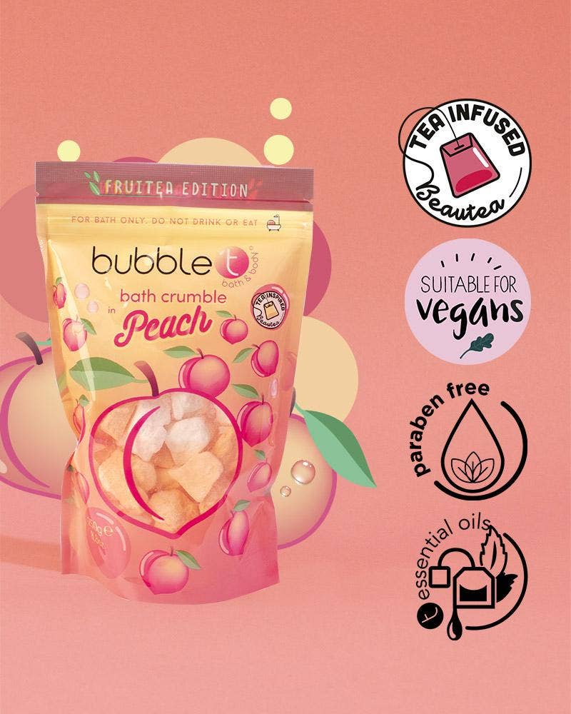 Crumble de bain pétillant à la pêche Fruitea Edition (250g)