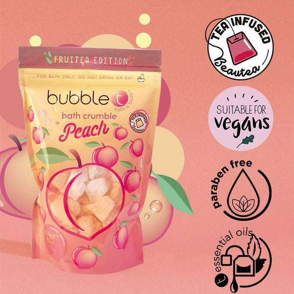 Crumble de bain pétillant à la pêche Fruitea Edition (250g)