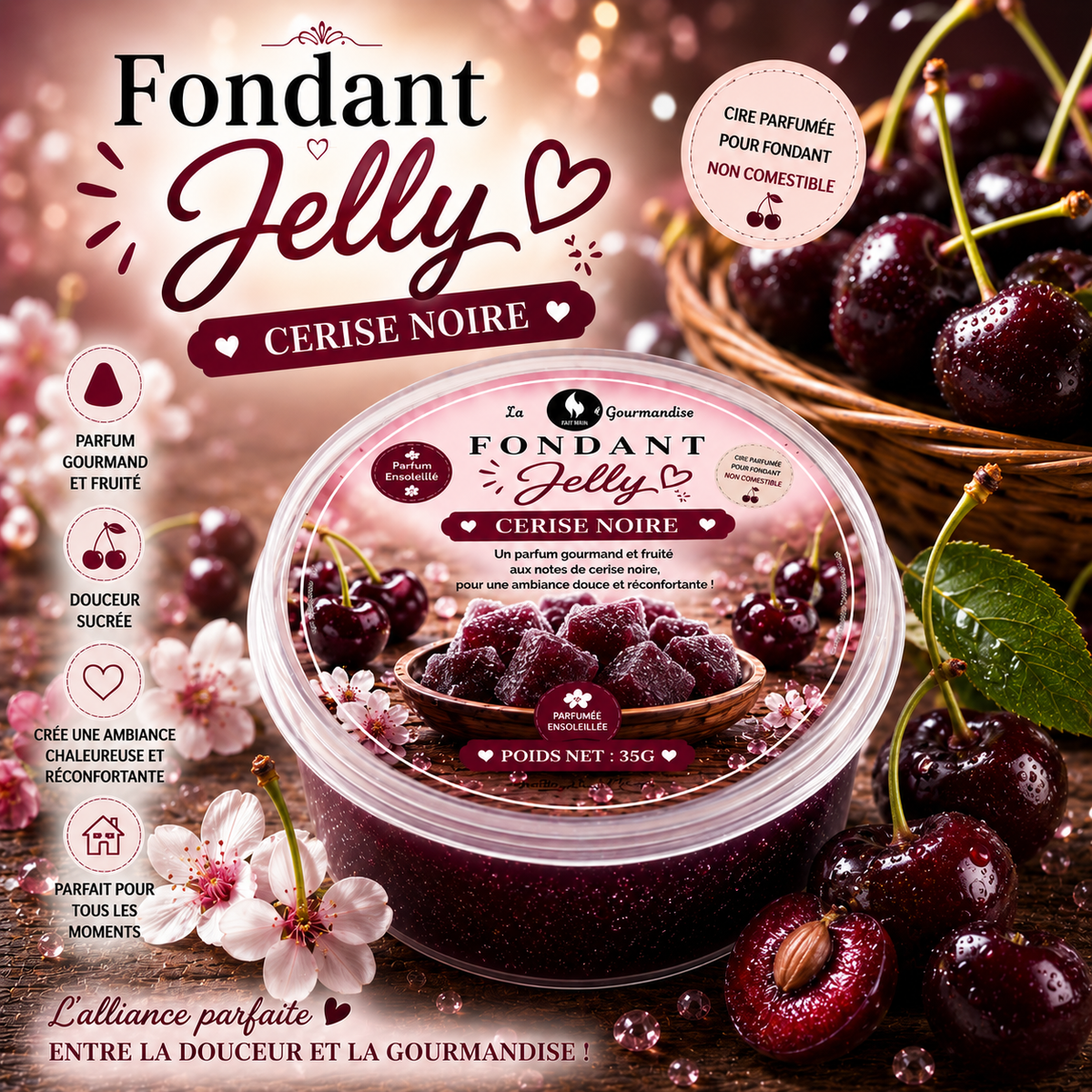 Fondant cerise noire