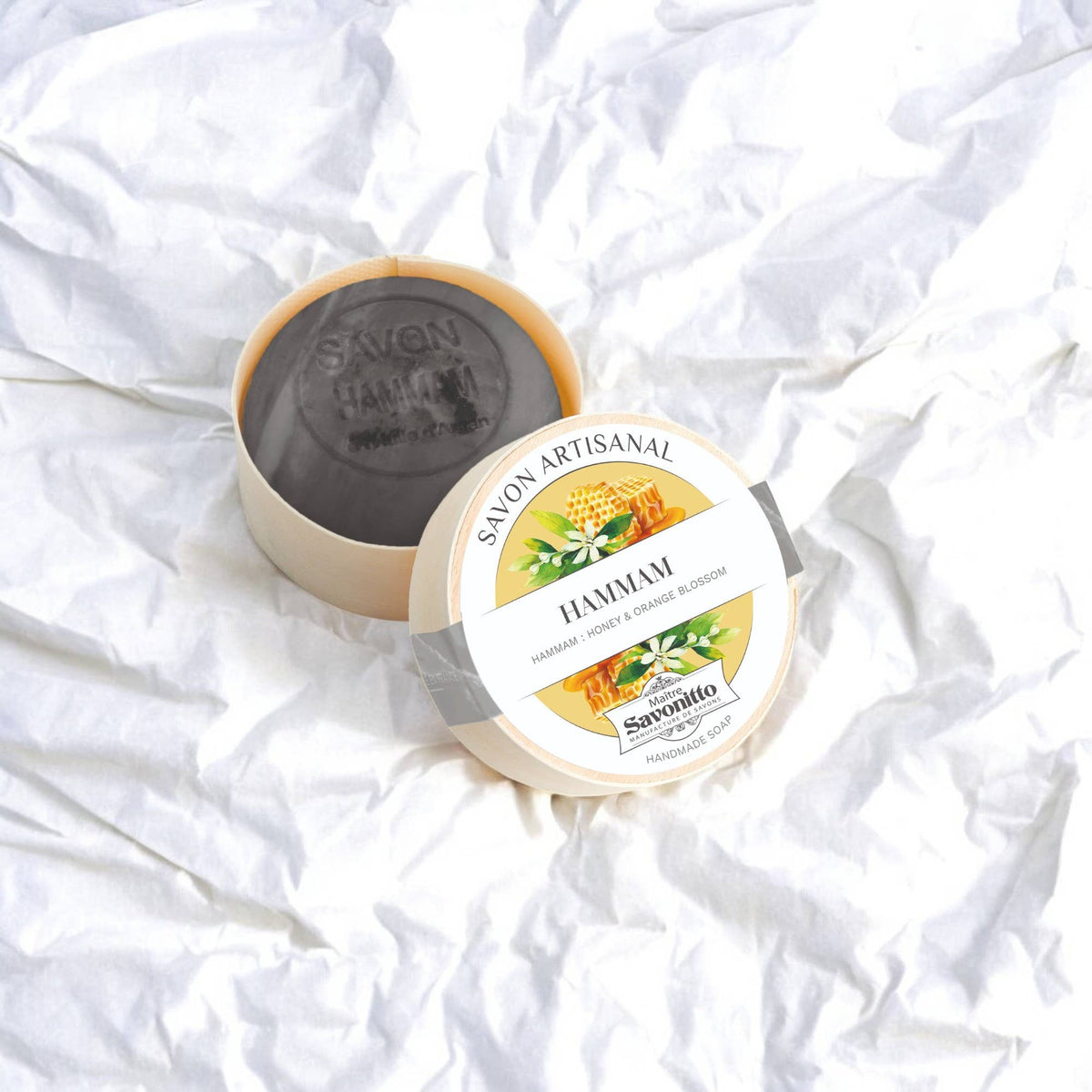 Savon Hammam dans Boîte en Bois 100g