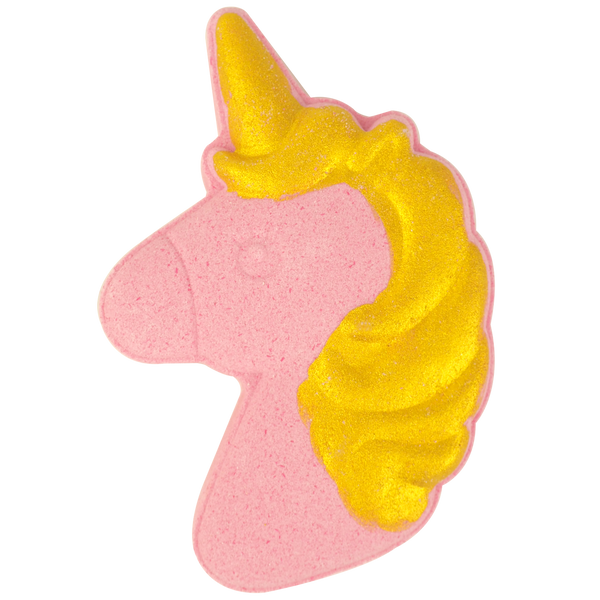 Bombe de bain Licorne Rose/Doré 150 grs - Senteur Bubble Gum