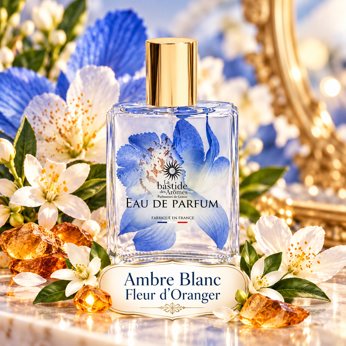 Eau de Parfum Femme 100ml - Ambre Blanc Fleur d'Oranger