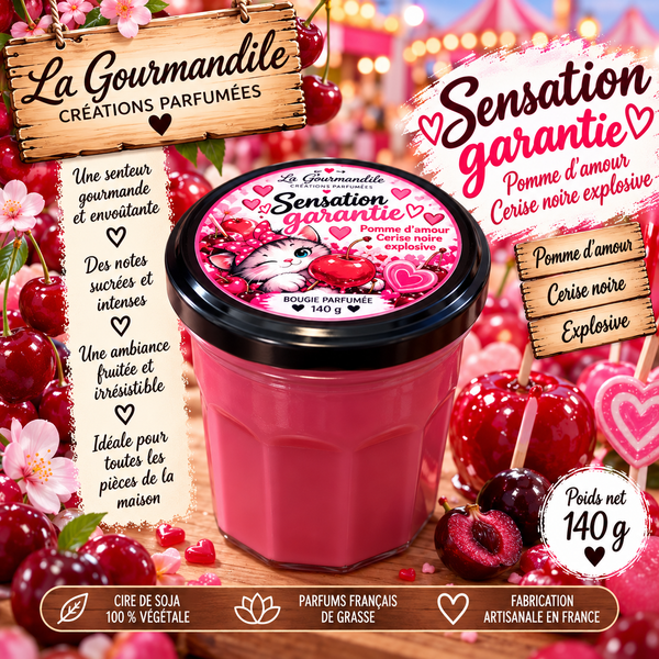 Bougie artisanale parfumée - Sensation garantie