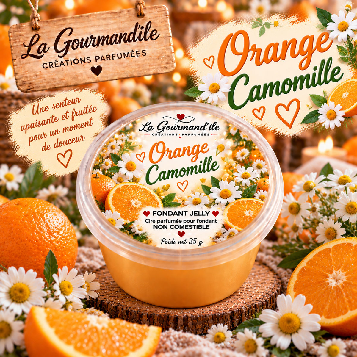 Fondant jelly  Orange camomille