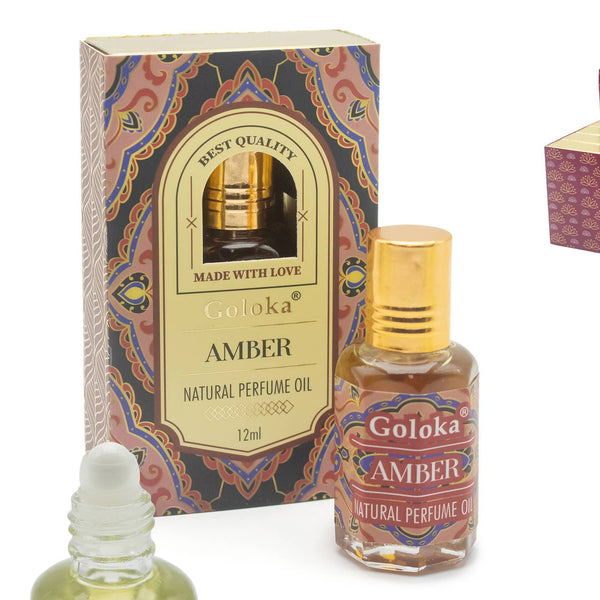 Huile Parfumée Nat. Goloka Ambre 12ml (3 unités)