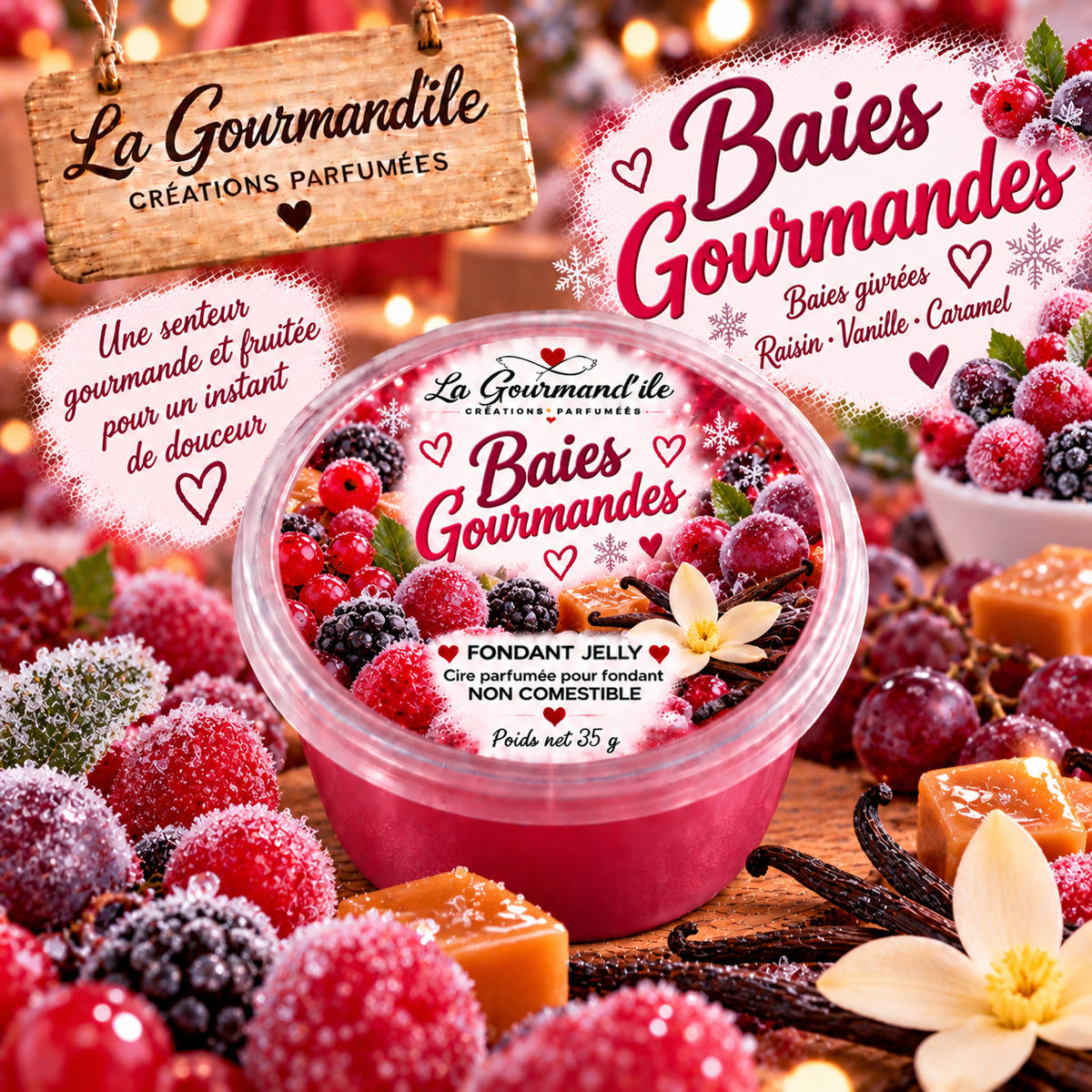 Fondant jelly Baies givrées gourmandes
