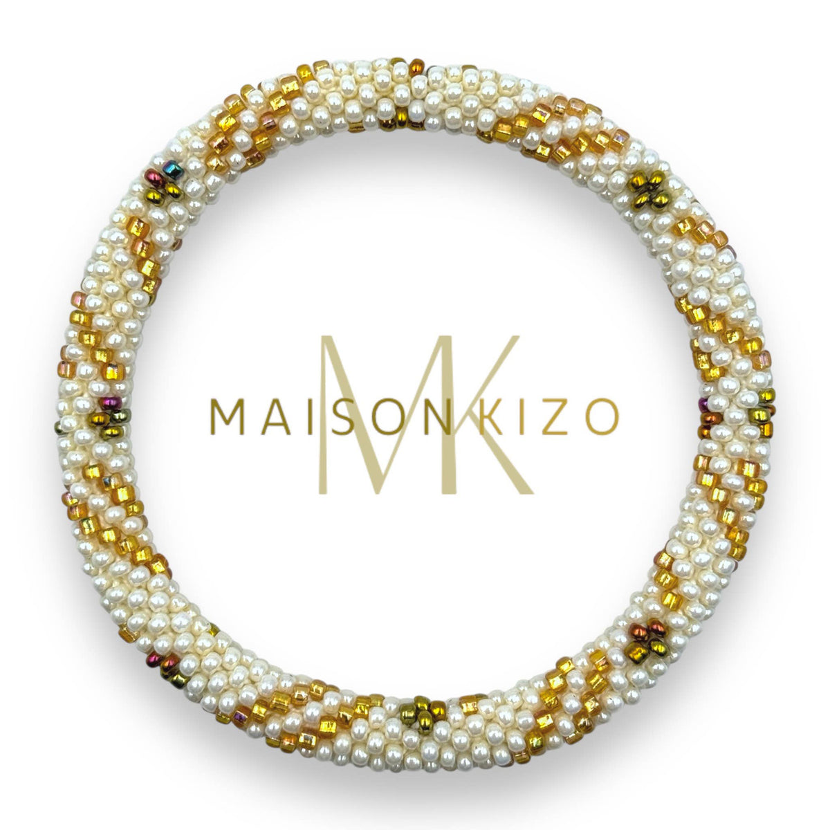 Bracelet népalais  perles de verre D24