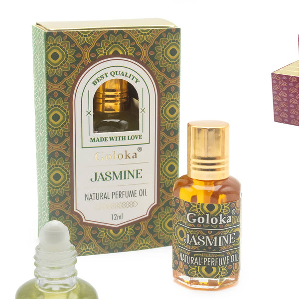 Huile Parfumée Nat. Goloka Jasmin 12 ml (3 unités)