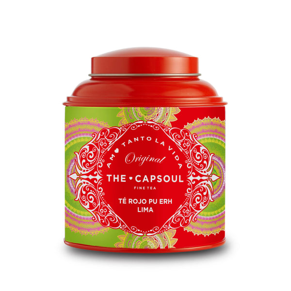 Thé Rouge Pu Erh Citron Vert - Thé Rouge en vrac boîte 100g