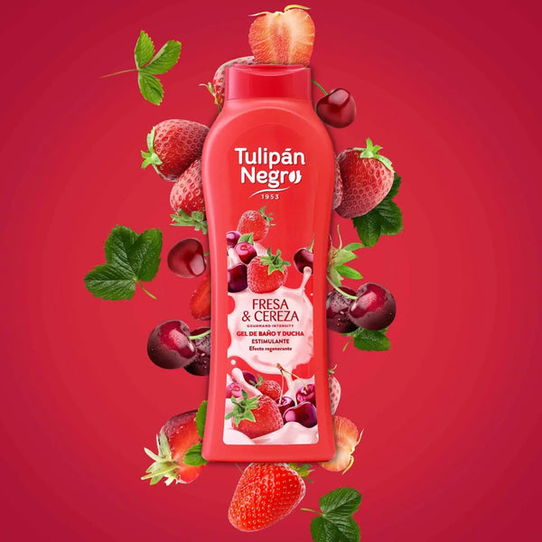 GEL DOUCHE TULIPAN NEGRO 650ML FRAISE & CERISE