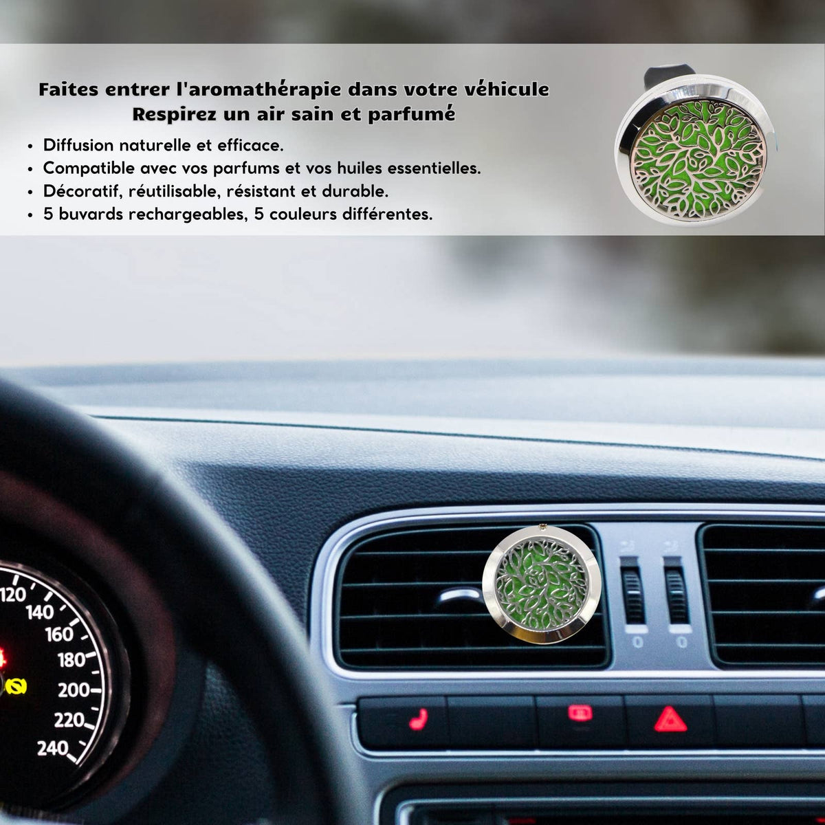Diffuseur Voiture Clip'Arôme - VerTige