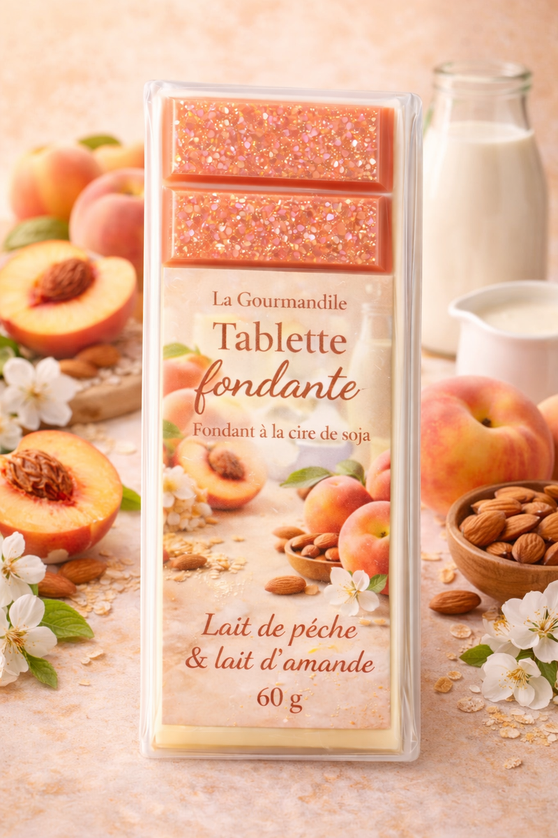 Tablette  fondante lait de pêche