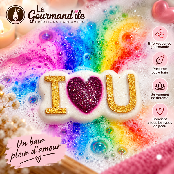 Bombe de bain Rainbow I Love You