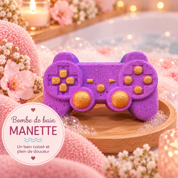 Bombe de bain MANETTE DE JEU ROSE