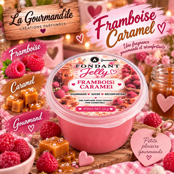Fondant jelly framboise caramel